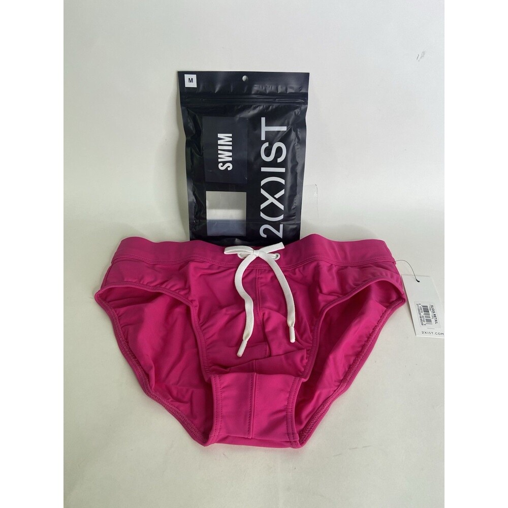 2XIST Essentials Rio Swim Brief Swimwear Bottoms Fuchsia Purple Mens Size M